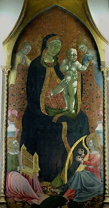 Giovanni di Paolo - Madonna con angeli musicanti