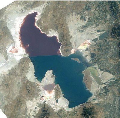 Le lac lors de la sécheresse de 2003.