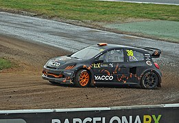 Guerlain Chicherit en 2017 sur une course du Championnat du monde de rallycross FIA.