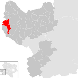 Poloha obce Haidershofen v okrese Amstetten (klikacia mapa)