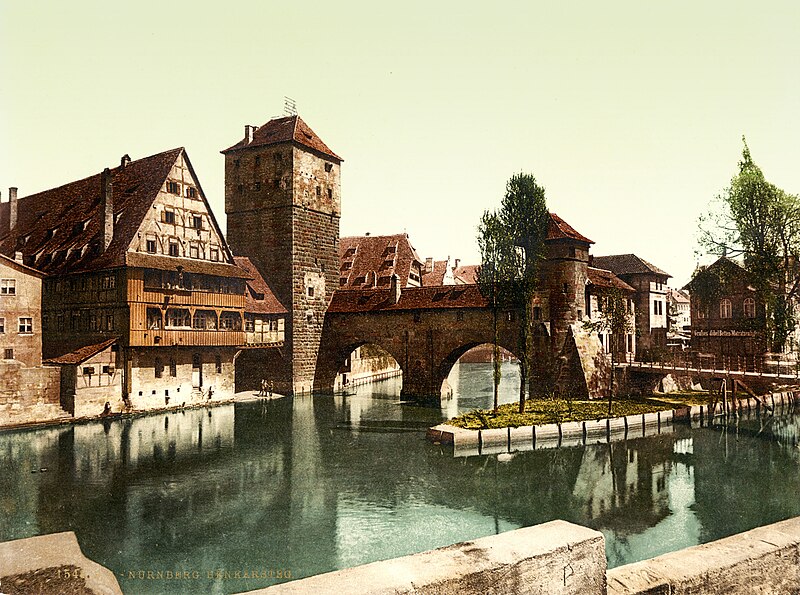 File:Hangman Bridge, Nuremberg, Bavaria, 1890s.jpg