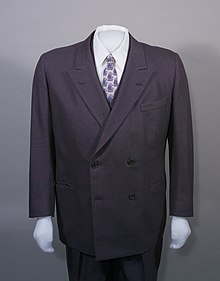President Harry S. Truman's sharkskin suit, 1950s. Harry S. Truman suit.JPG