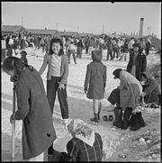 Heart Mountain Relocation Center, Heart Mountain, Wyoming. Residents of Japanese ancestry, at the H . . 