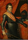 Portrait of Christian von Braunschweig-Wolfenbüttel (1599-1626) 1619. oil on canvas medium QS:P186,Q296955;P186,Q12321255,P518,Q861259 . 127 × 89 cm (50 × 35 in). Braunschweig, Herzog Anton Ulrich-Museum.