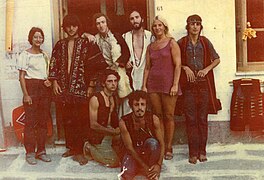 Jóvenes Hippies en Ios durante los 70
