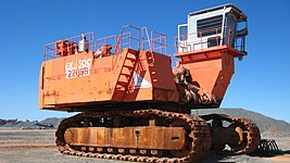 An abandoned digger at the Sunrise Dam Gold Mine