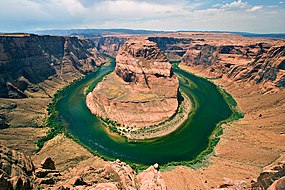 Horseshoe Bend, Arizona as seen from the lookout point