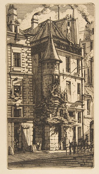 File:House with a Turret, rue de la Tixéranderie, Paris MET DP813101.jpg