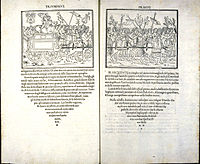 Two pages of the Hypnerotomachia Poliphili