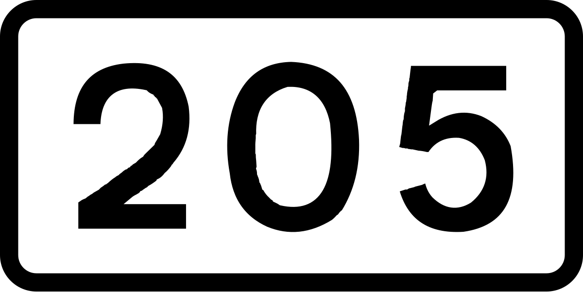 Номер дороги. 205 Number. Number 206 vector.