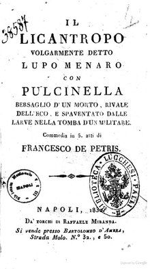 Il licantropo volgarmente detto lupo menaro con Pulcinella (1830).djvu