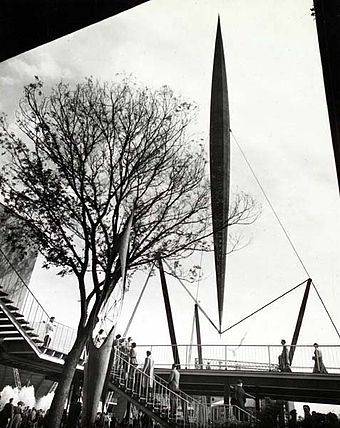 The Skylon on the Southbank, Festival of Britain, 1951