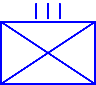 Standard NATO symbol for a regiment of several battalions, indicated by the III. The shape, colour and pattern indicate friendly infantry.