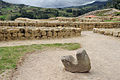 * Nomination Slaughter stone at Ingapirca, Ecuador. --Cayambe 20:06, 22 April 2010 (UTC). * Promotion  Comment Sharp and interesting, but composition seems marginal to me. The main subject is quite low in the frame.--Avenue 15:34, 27 April 2010 (UTC)  Info I believed the stone to be interesting only within the Caňary-Incan scenery. Thanks for reviewing. --Cayambe 15:54, 27 April 2010 (UTC) I agree the scenery adds a lot to it. I think there were probably alternative views that would have worked better, though - e.g. in portrait orientation, or from a lower angle. --Avenue 00:19, 28 April 2010 (UTC)  Comment I agree with you. Thanks again. --Cayambe 08:35, 28 April 2010 (UTC)- Maybe, but the special form of the horizon adds a lot, IMO. I like it so. I don't judge here a (bad) title--Jebulon 09:37, 1 May 2010 (UTC) I like the horizon too, but even if the stone isn't the main subject, it feels too isolated for the composition to work for me. The photo is otherwise good, so if you want to promote it, I won't oppose. --Avenue 17:50, 1 May 2010 (UTC) * Support focus is on main subject, background provides useful information. --Ianare 19:32, 3 May 2010 (UTC)