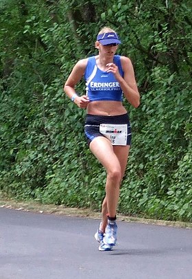 Ina Reinders beim Ironman Germany in Frankfurt am Main, 2008