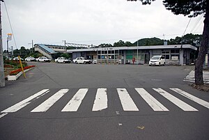 JR東日本時代的小湊站外貌。(2009年)