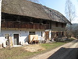 Čeština: Roubenka v Janovicích. Okres Liberec, Česká republika.