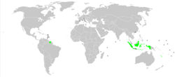 Distribusjonen av javanesisk verden over.