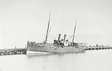 SS Kameruka, a 515-ton steamer. Launched in 1880, she was wrecked off Pedro Reef in 1897. KamerukaShip.jpg