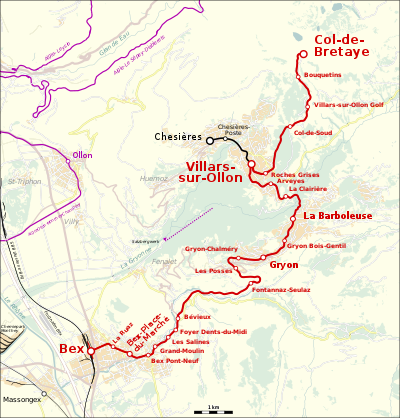 Route of the Transports Publics du Chablais