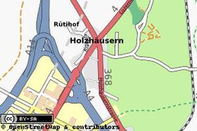 Karte von Holzhäusern