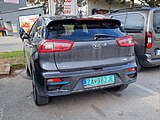 Egy 2018-as Kia Niro EV hátulnézetből