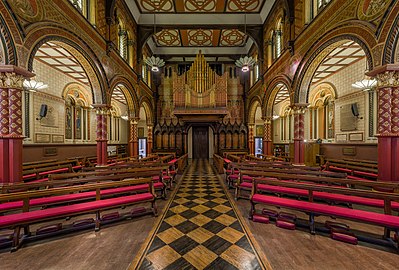 New image of the interior facing the organ