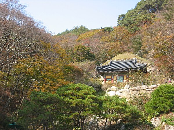 Seokguram grotto on the slopes of Tohamsan.