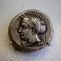 Kyzikos - 390-340 BC - silver tetradrachm - head of Kore Soteira - lion´s head - Berlin MK BM 18200339