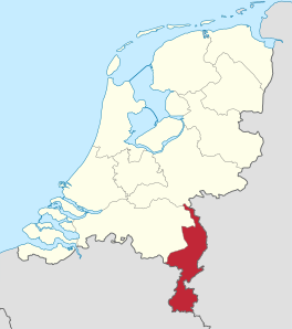 Kaart: Provincie Limburg in Nederland
