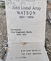 John Linel Airay Watson grave in Haifa Messianic Judaism Cemetery, Israel
