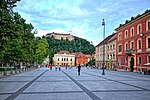 Congress square with Ljubljana Castle in the background