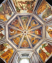 Vue zénithale de la Voûte octogonale de la Sagrestia San Giovanni