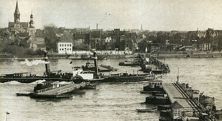 Mülheimer Schiffbrücke 1888