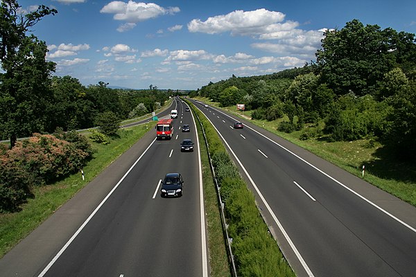 The motorway near Kisbagi rest area