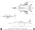 Line drawing of the F-15 ACTIVE made by NASA.