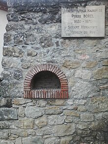 Vestige de la maison de Pierre Borel en centre-ville de
Castres.