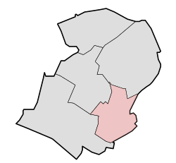 Location of Vorstenbosch in the municipality of Bernheze