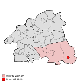 Kaart van Halle