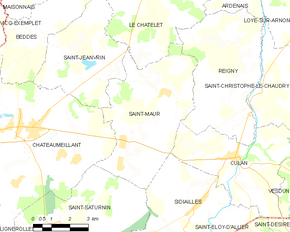 Poziția localității Saint-Maur