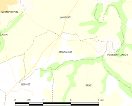 Mapa obce Mantallot