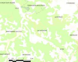 Mapa obce La Cassagne