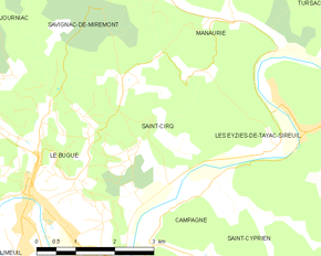 Poziția localității Saint-Cirq