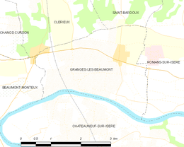 Granges-les-Beaumont - Localizazion