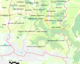 Mapa obce Saint-Aventin