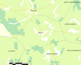 Mapa obce Brach