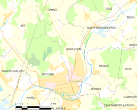 Mapa obce Saint-Ouen