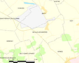 Mapa obce Boulay-les-Barres