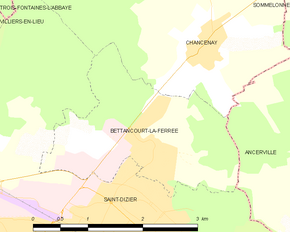 Poziția localității Bettancourt-la-Ferrée