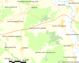 Mapa obce Landrecourt-Lempire